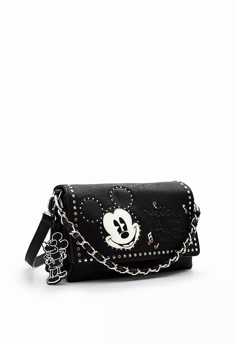 Desigual Desigual Woman Accessories M Mickey Mouse studs crossbody bag.