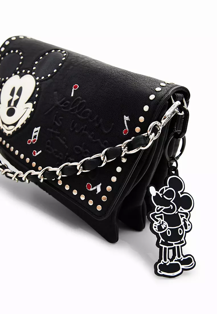 Desigual Desigual Woman Accessories M Mickey Mouse studs crossbody bag.