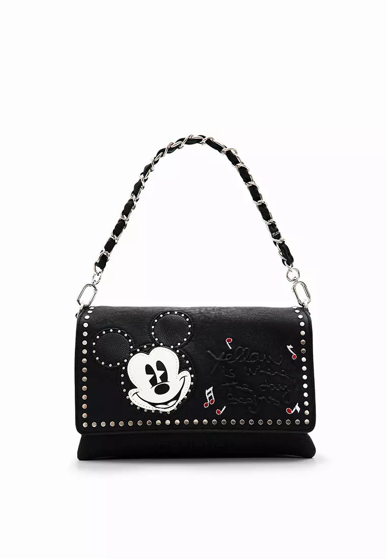 Desigual Desigual Woman Accessories M Mickey Mouse studs crossbody bag.