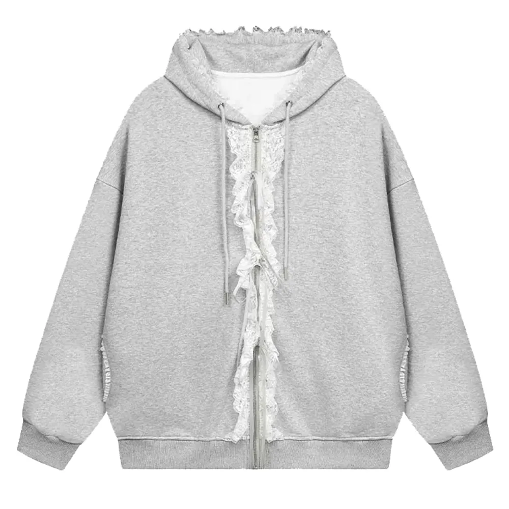 Divine Feminine Coquette Ruffle Hoodie