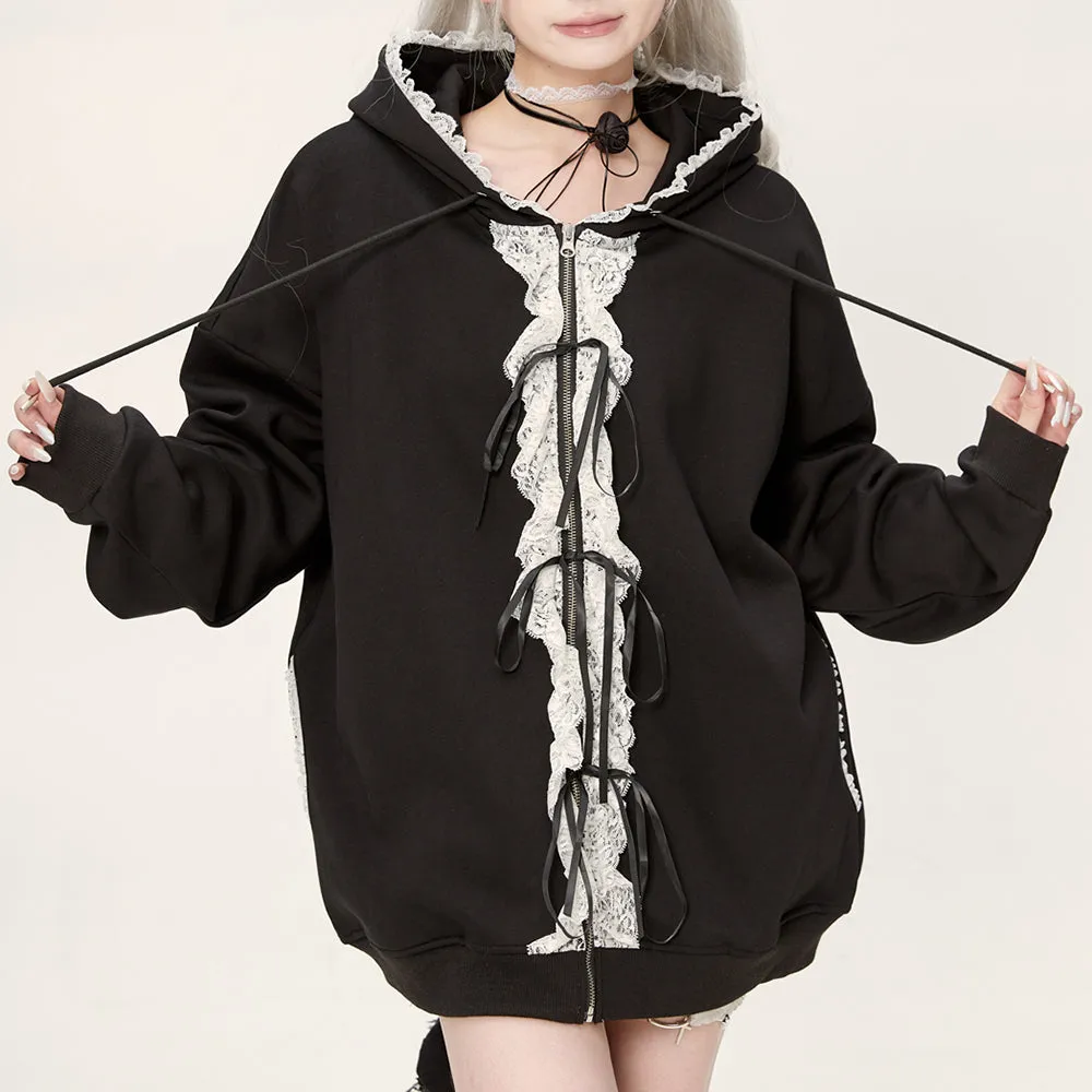 Divine Feminine Coquette Ruffle Hoodie