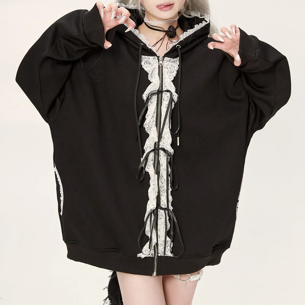 Divine Feminine Coquette Ruffle Hoodie