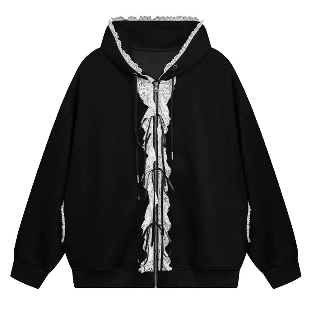 Divine Feminine Coquette Ruffle Hoodie