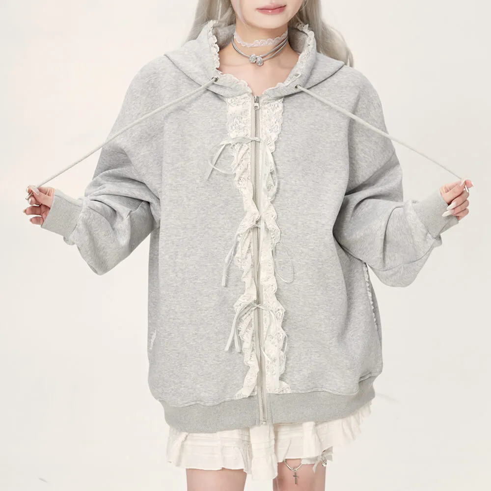 Divine Feminine Coquette Ruffle Hoodie