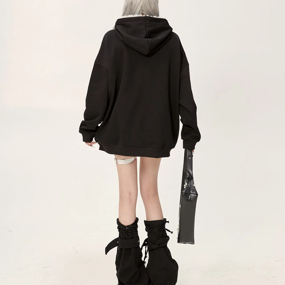 Divine Feminine Coquette Ruffle Hoodie