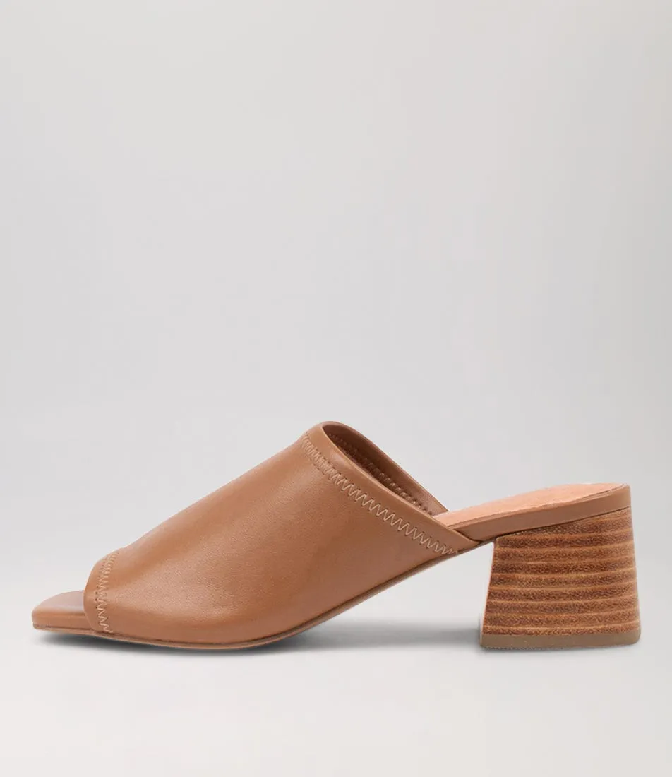 DJANGO & JULIETTE Fallow Tan Leather Mules