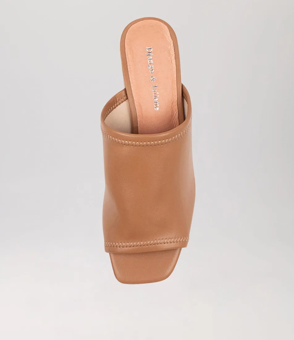 DJANGO & JULIETTE Fallow Tan Leather Mules