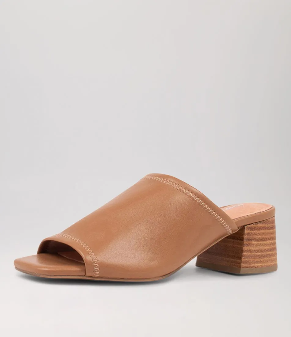 DJANGO & JULIETTE Fallow Tan Leather Mules