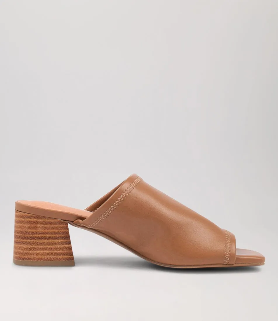 DJANGO & JULIETTE Fallow Tan Leather Mules