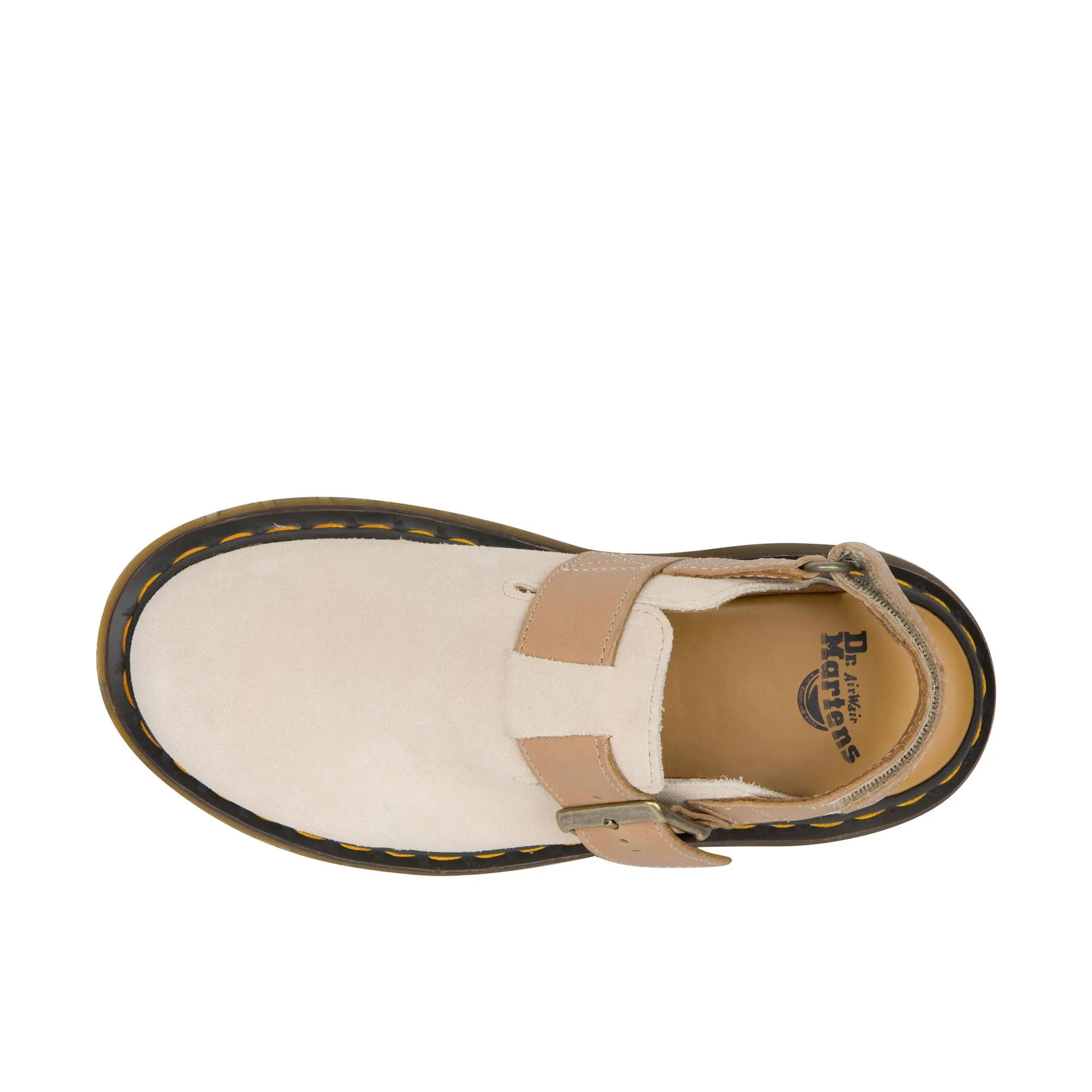 Dr Martens Jorge II Suede Leather Slingback Mules Parchment Beige/Beige