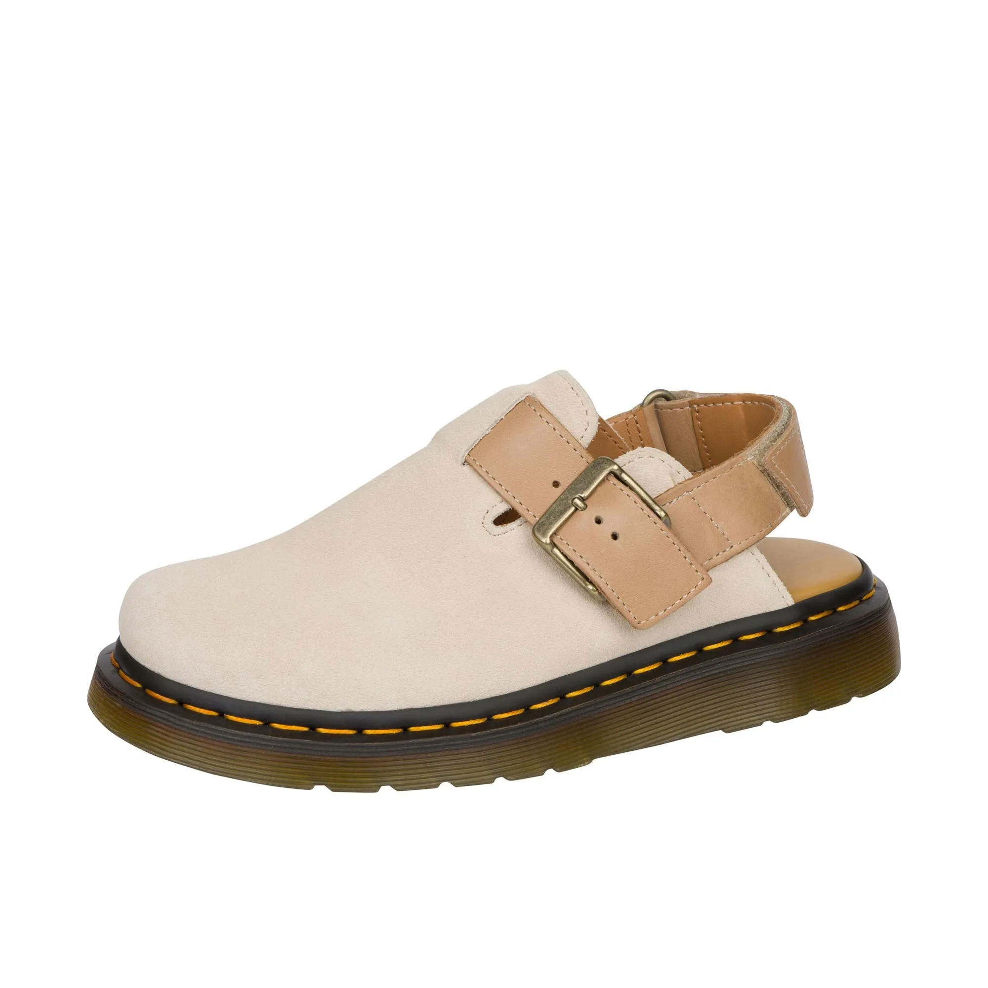 Dr Martens Jorge II Suede Leather Slingback Mules Parchment Beige/Beige