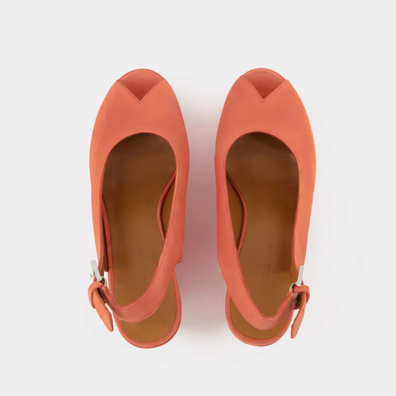 Dylan9 Sandals - Clergerie - Orange - Leather