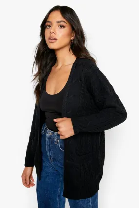 Edge To Edge Cable Knit Cardigan