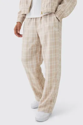 Elasticated Waist Wide Leg Flannel Pants