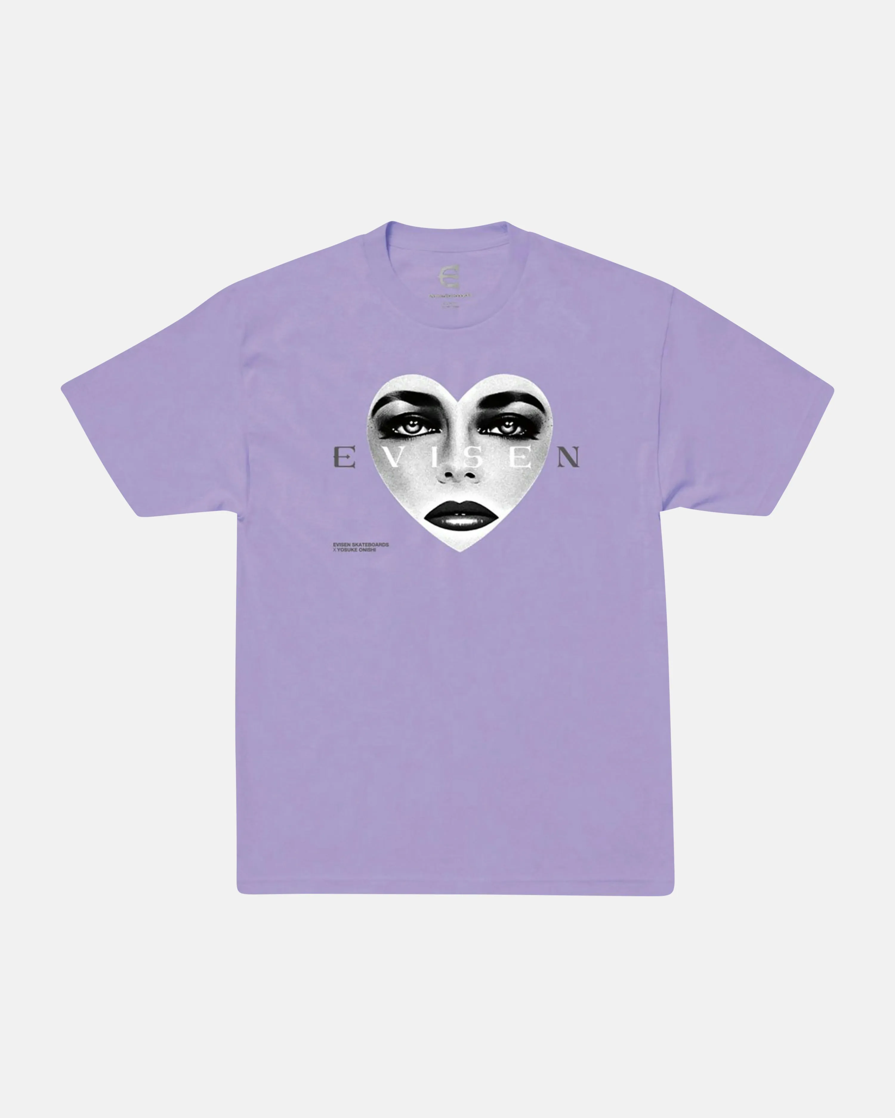 Evisen Skateboards T-Shirt - Heart Face Light purple | Men | Junkyard