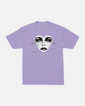 Evisen Skateboards T-Shirt - Heart Face Light purple | Men | Junkyard