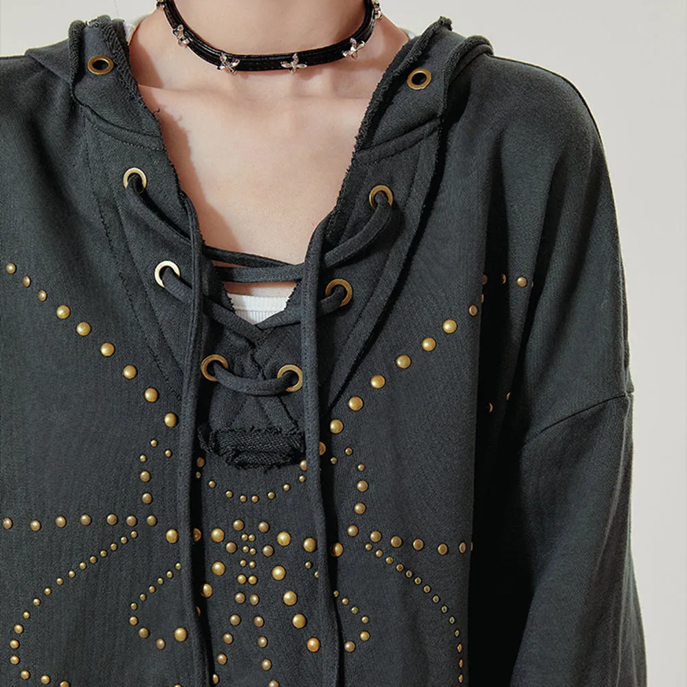 Fairy Grunge Studded Butterfly Hoodie