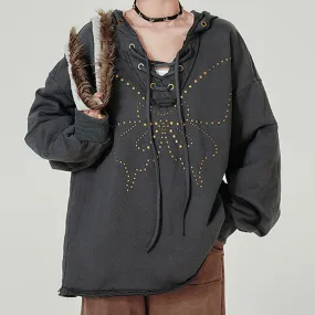 Fairy Grunge Studded Butterfly Hoodie