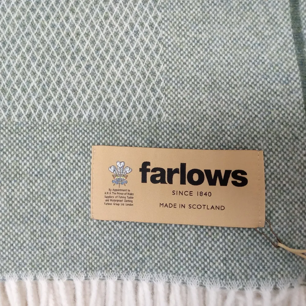 Farlows Lambswool Diamond Border Lambswool Blanket