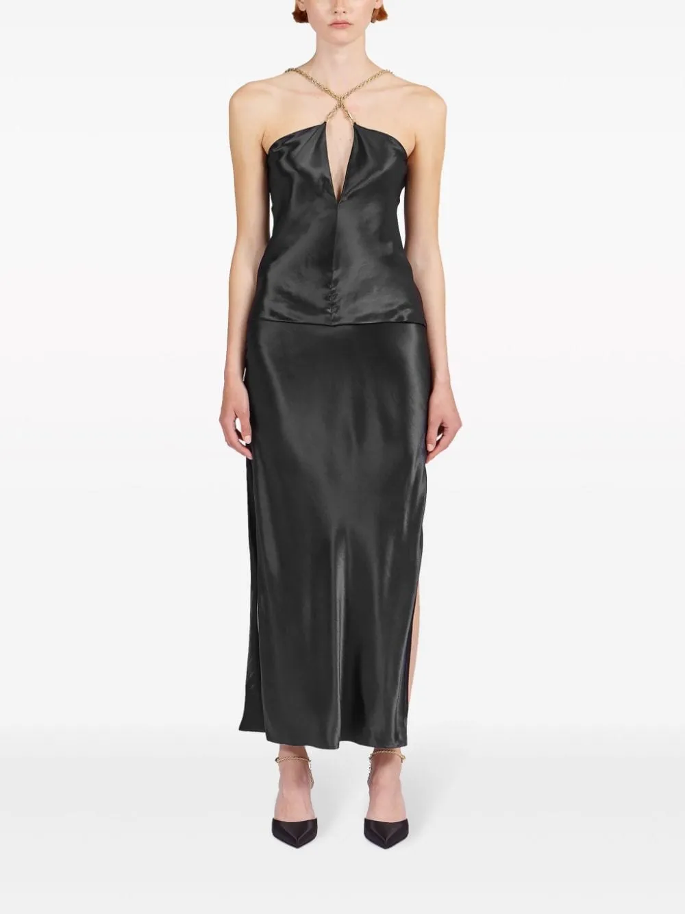 Ferragamo    Ferragamo Satin Sleeveless Top