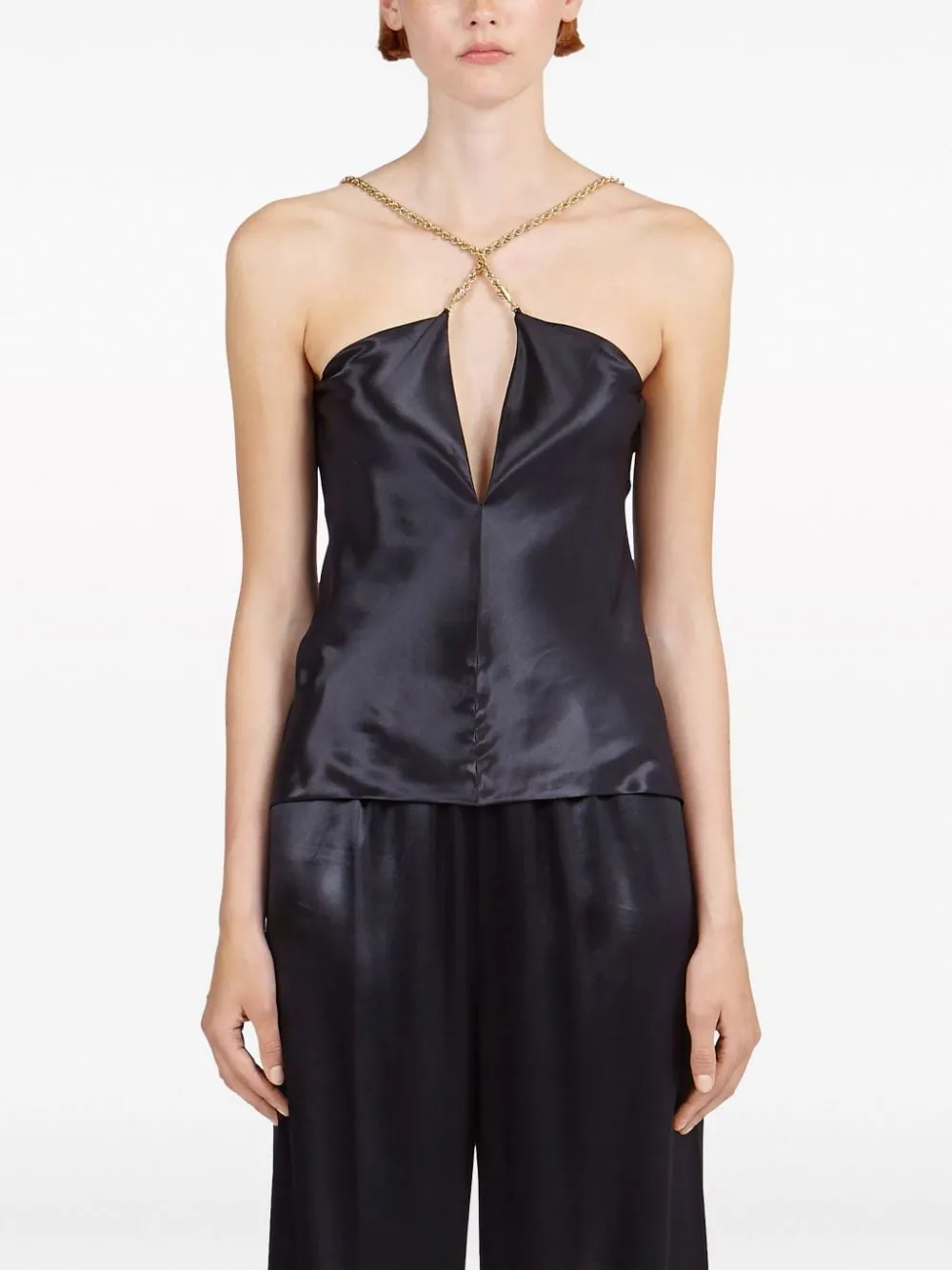 Ferragamo    Ferragamo Satin Sleeveless Top