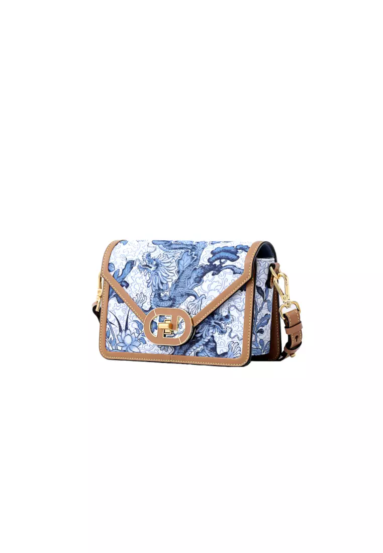 FION Dragon Jacquard Crossbody & Shoulder Bag