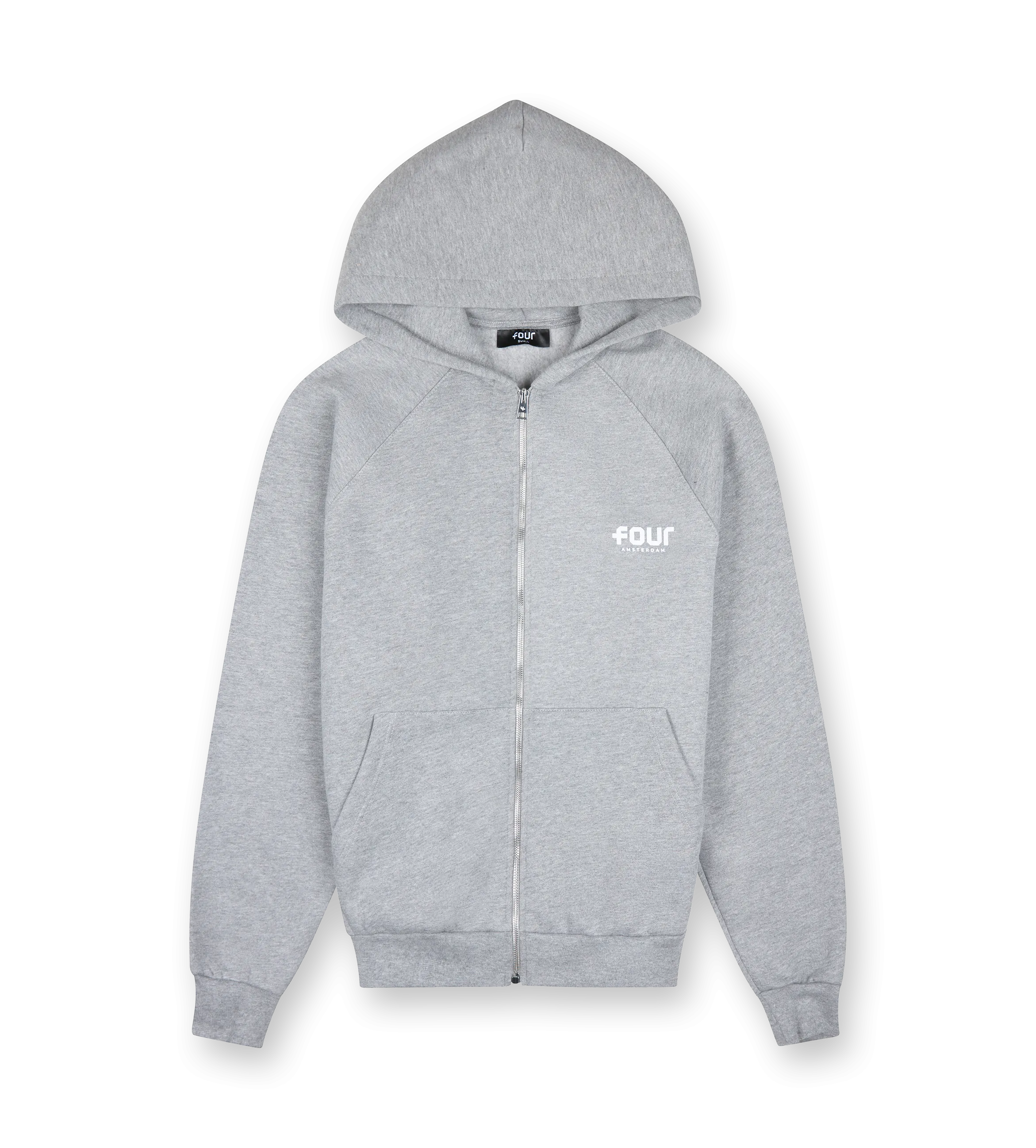 FOUR    Logo Zip Up Vest Grey