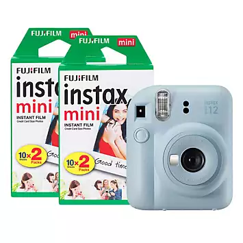 Fujifilm Instax Mini 12 Instant Camera with 40 Shot Film Pack - Pastel Blue | Kaleidoscope