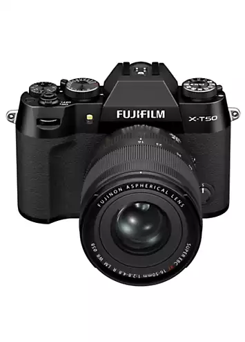 Fujifilm X-T50 Mirrorless Digital Camera XF16-50mm Lens Kit - Black | Kaleidoscope