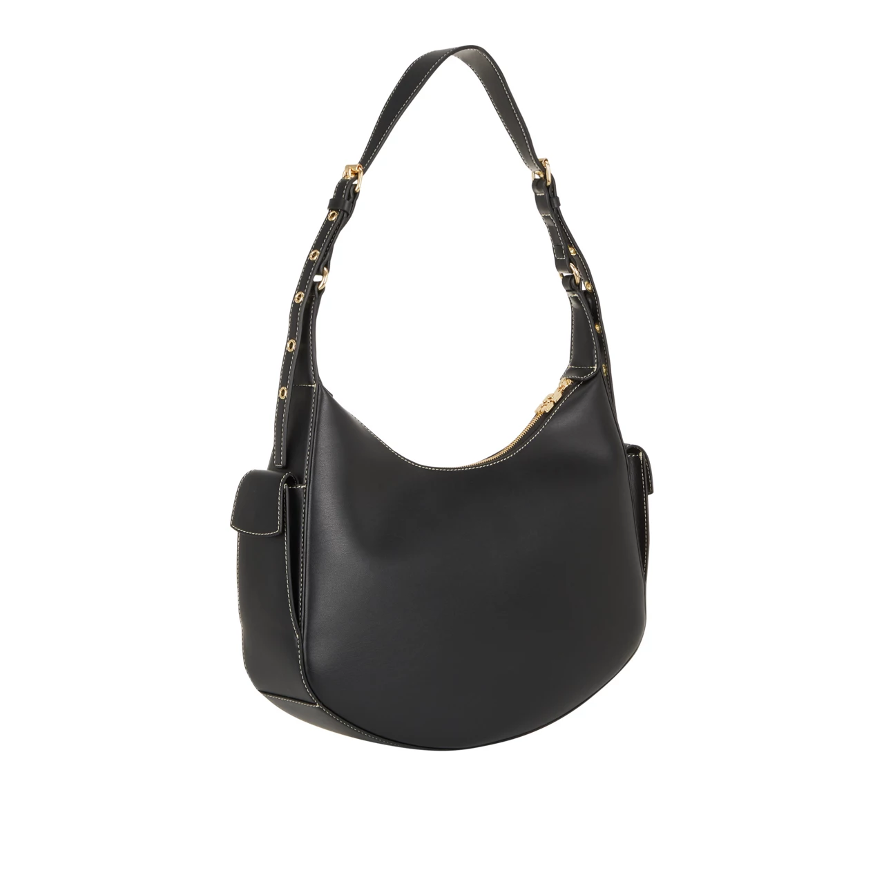 GANNI Large Hobo Shoulder Bag - Black