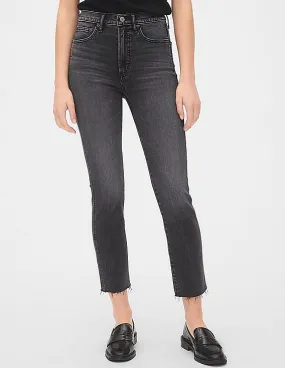 GAP Women Black High Rise Cigarette Jeans With Secret Smoothing Pockets