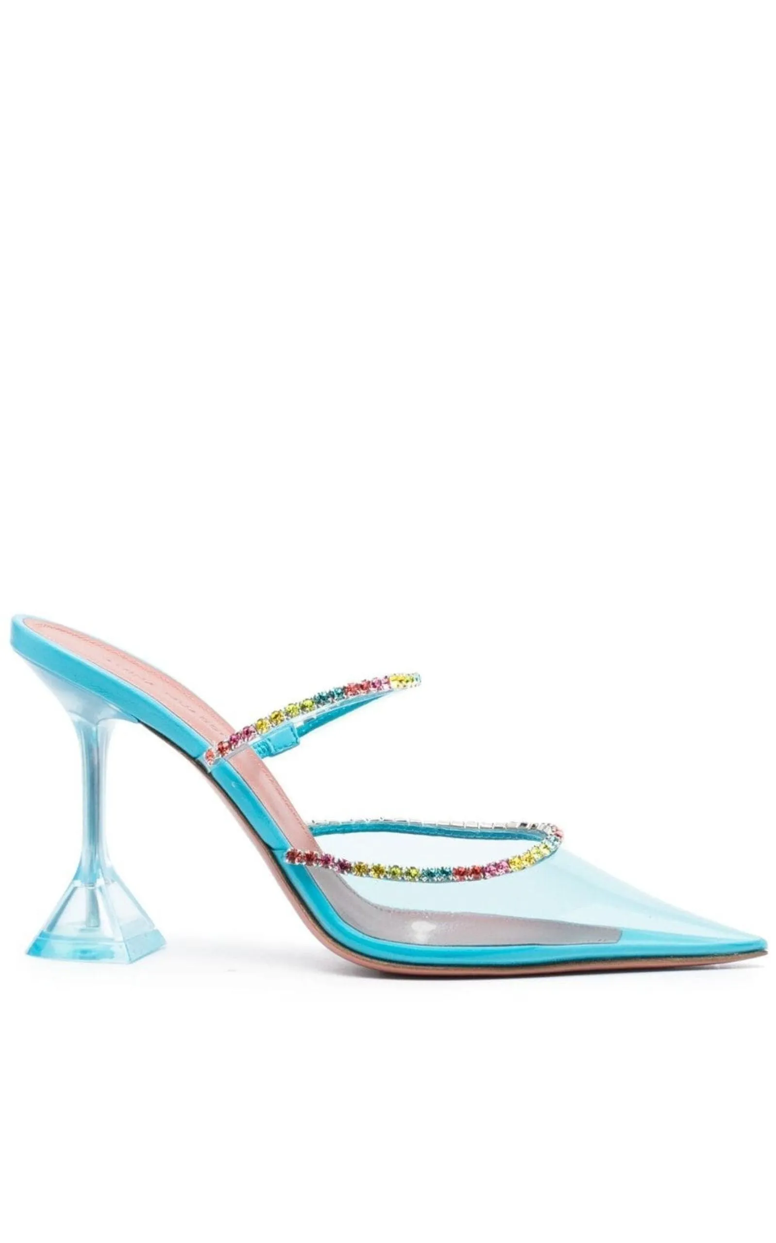 Gilda Glass 95mm Embellished Mules