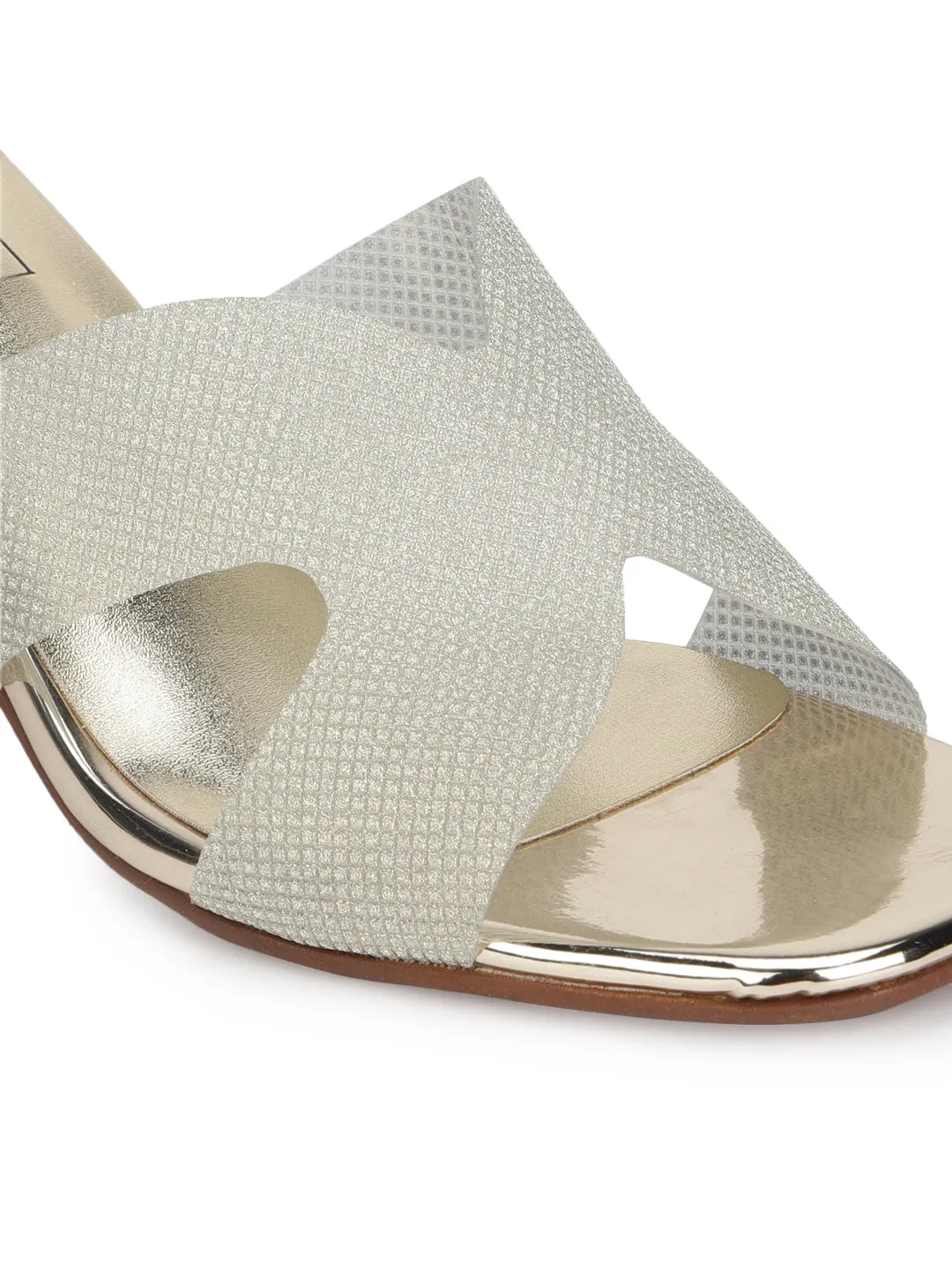 Gold Glitter Perspex Clear Stiletto Mules (TC-SLC-R506-GLD)