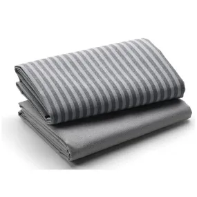 Graco - Pack 'N Play Playard Fitted Sheet, 2 Pack Stripes & Grey