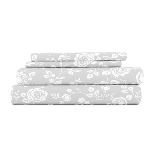 Gray Garden 4-pc. California King Sheet Set