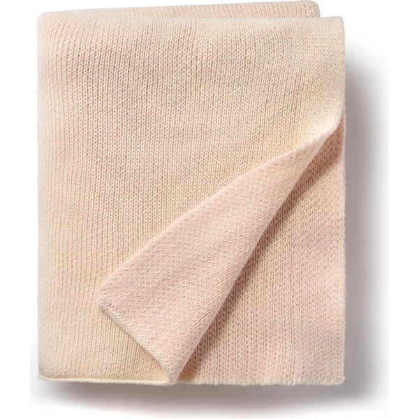 Halo Luxe Bow Logo Knit Baby Blanket, Pink