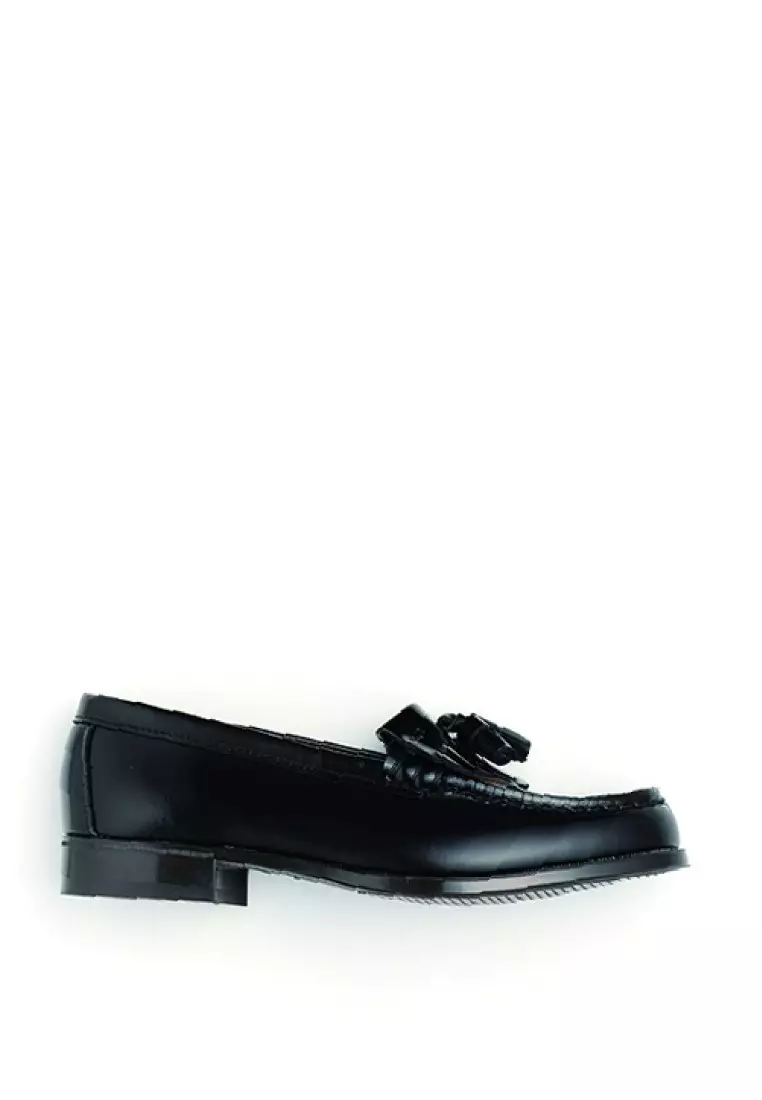 HARUTA Quilt & Tassel Loafer-4515 BLACK