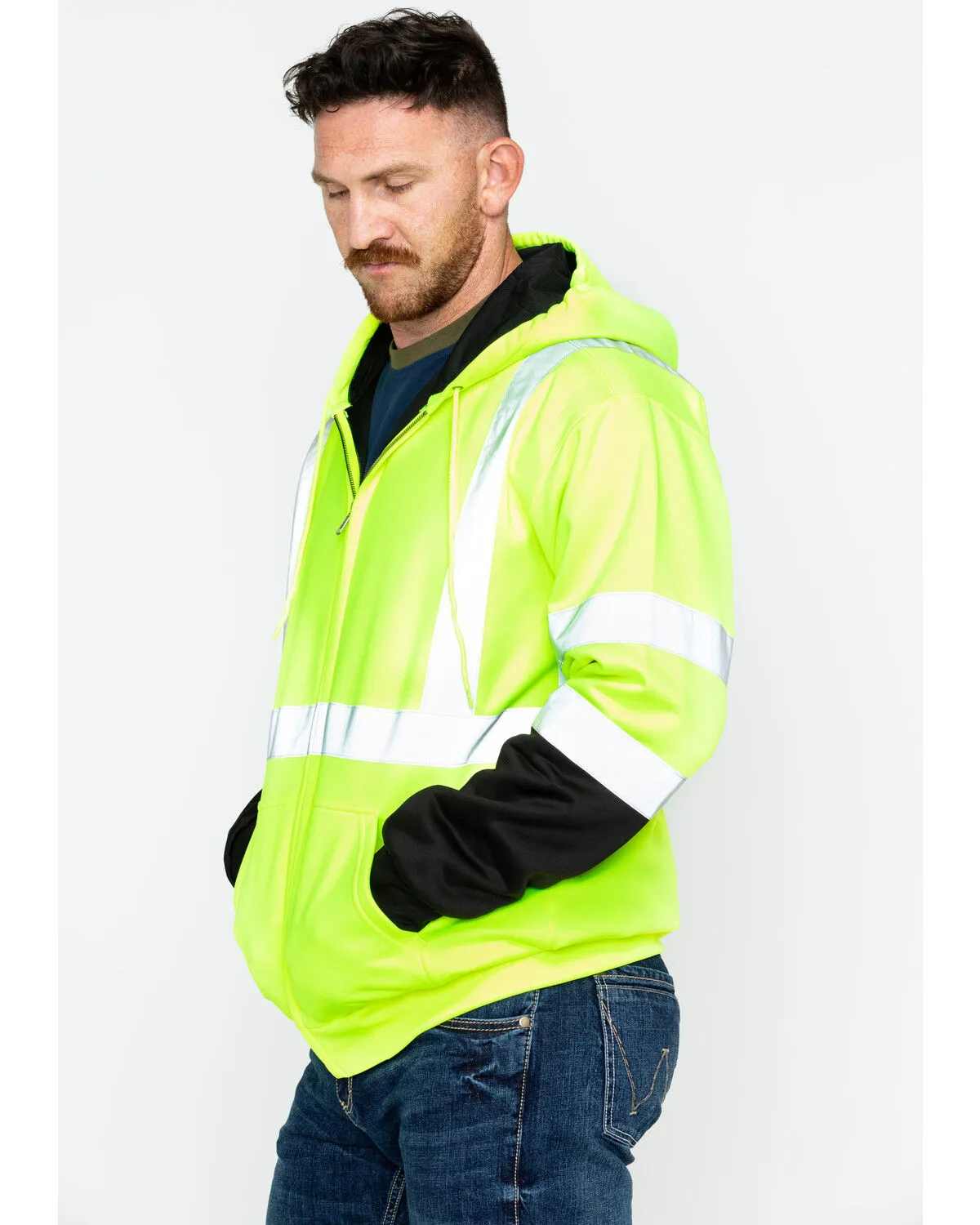 Hawx Men's Soft Shell High-Visibility Safety Jacket - Big & Tall