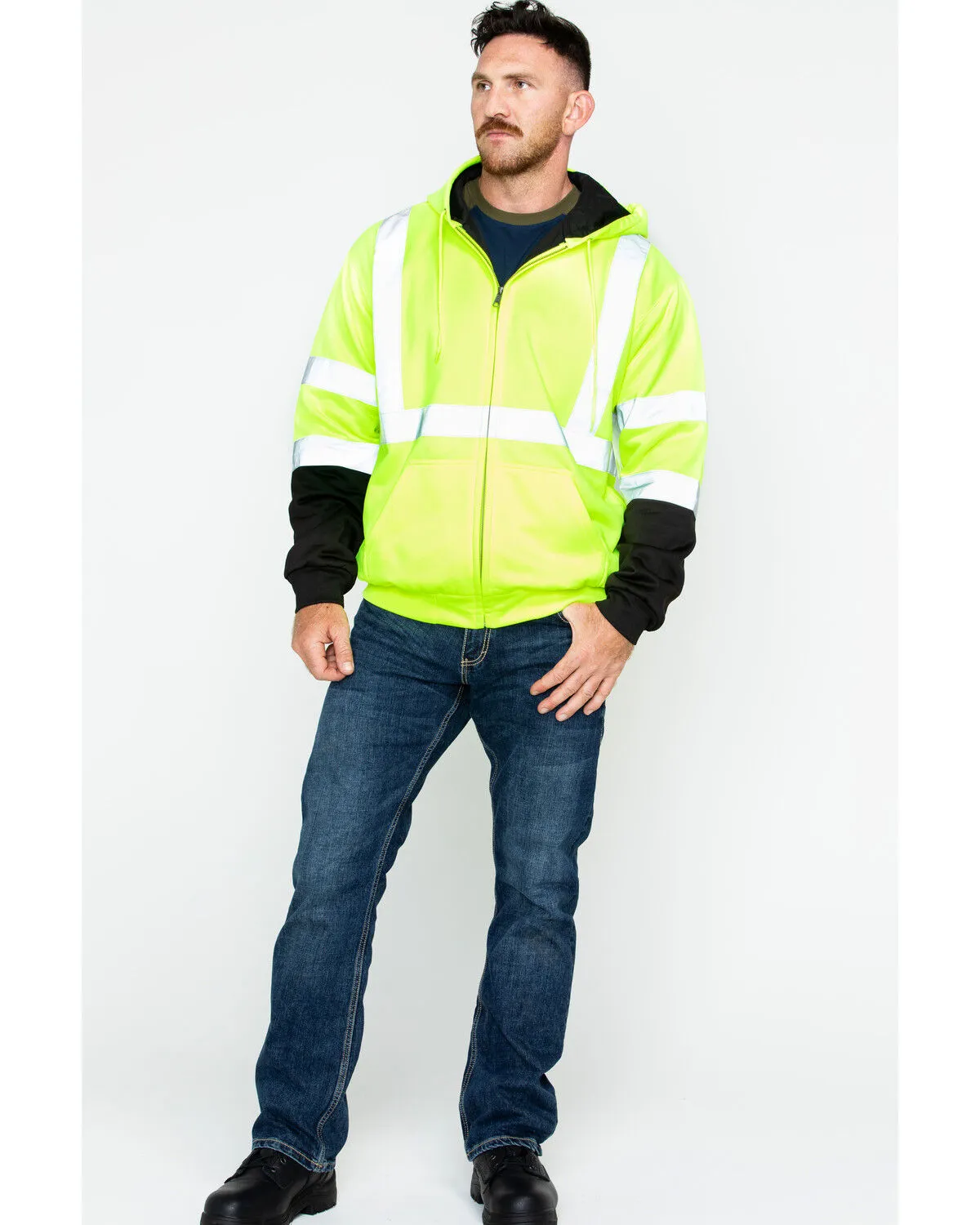 Hawx Men's Soft Shell High-Visibility Safety Jacket - Big & Tall