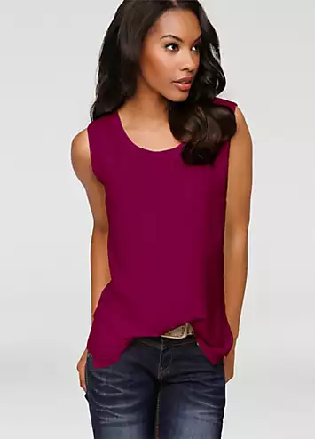 Heine Sleeveless Layered Look Top | Kaleidoscope