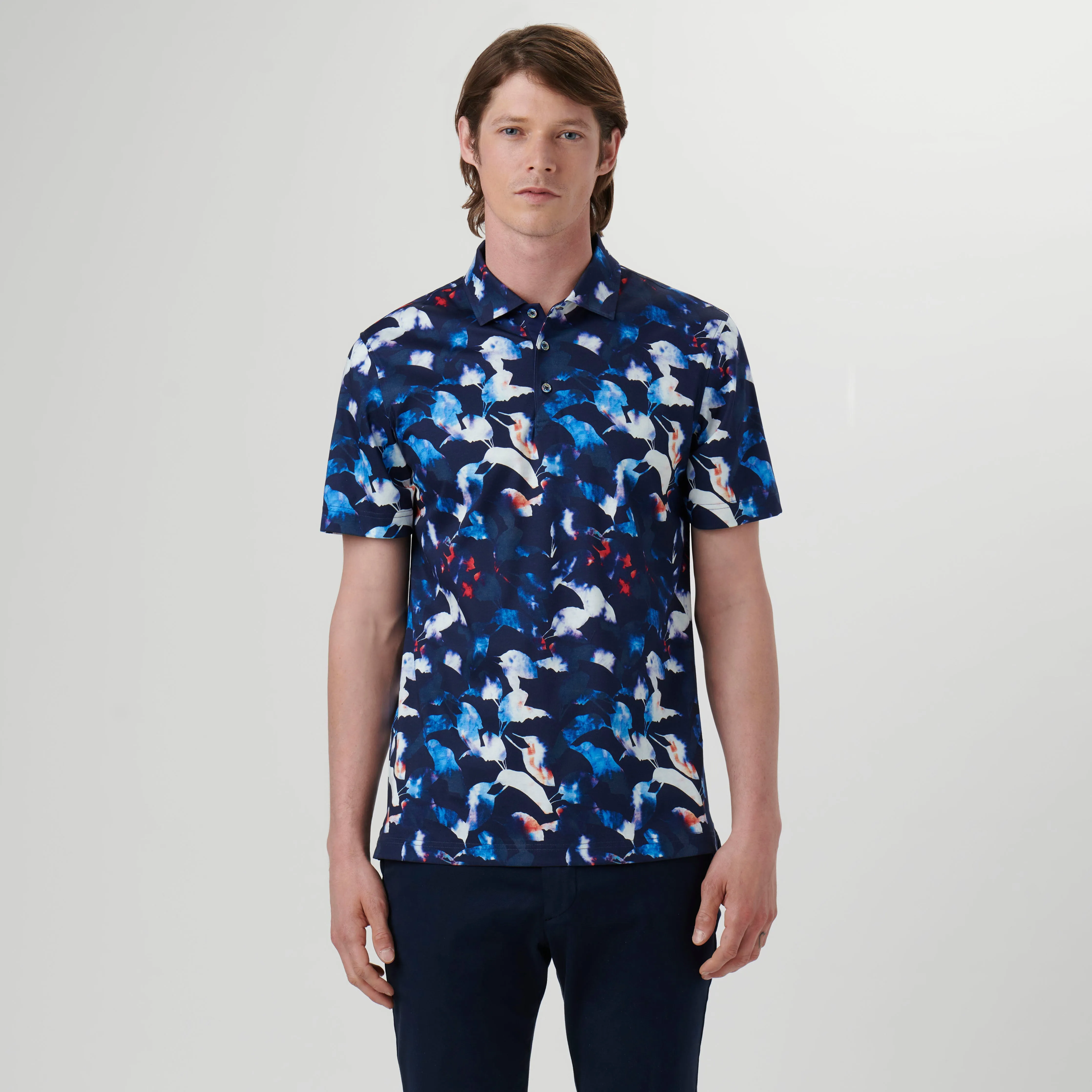 Hendrix Abstract Print Polo Shirt