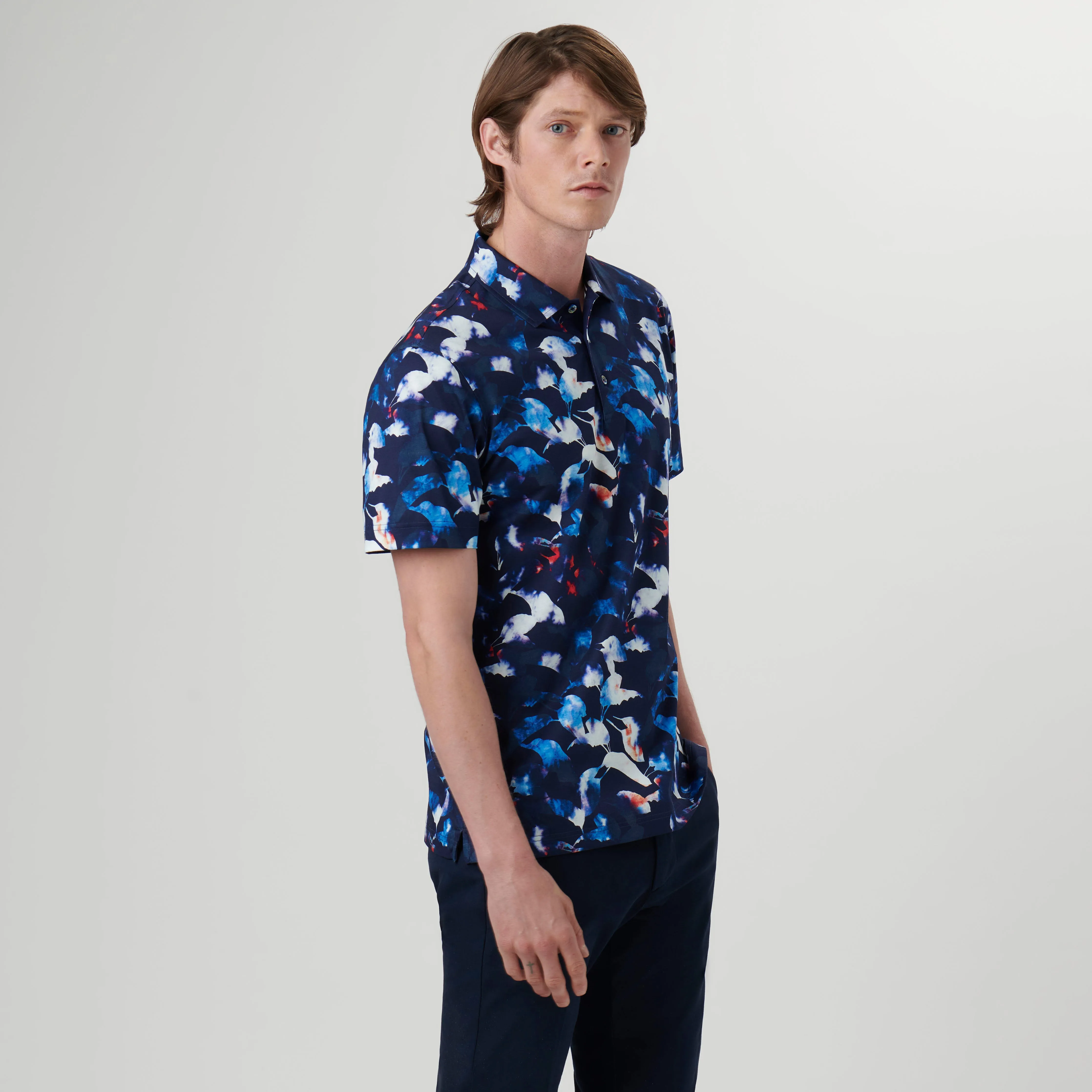 Hendrix Abstract Print Polo Shirt