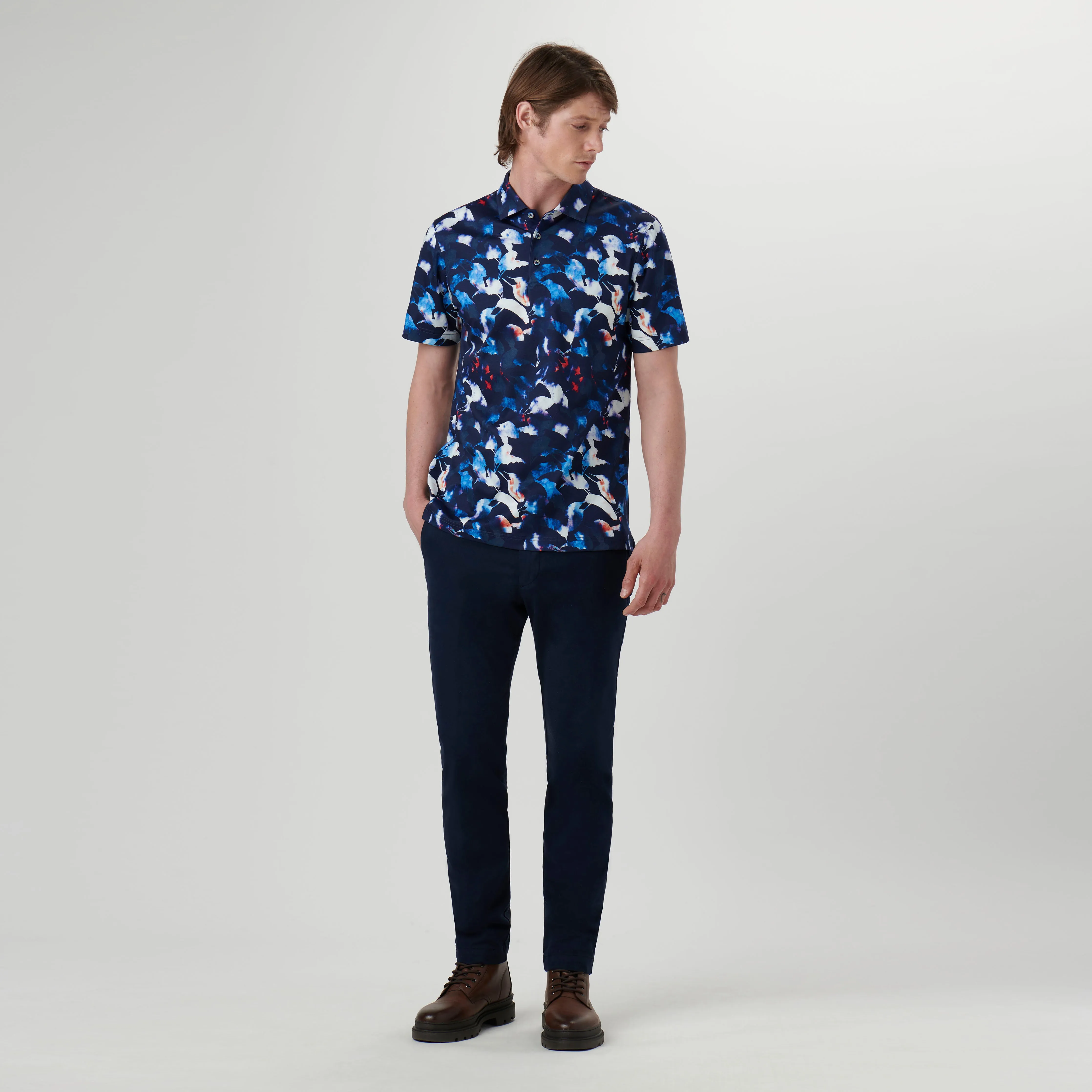 Hendrix Abstract Print Polo Shirt