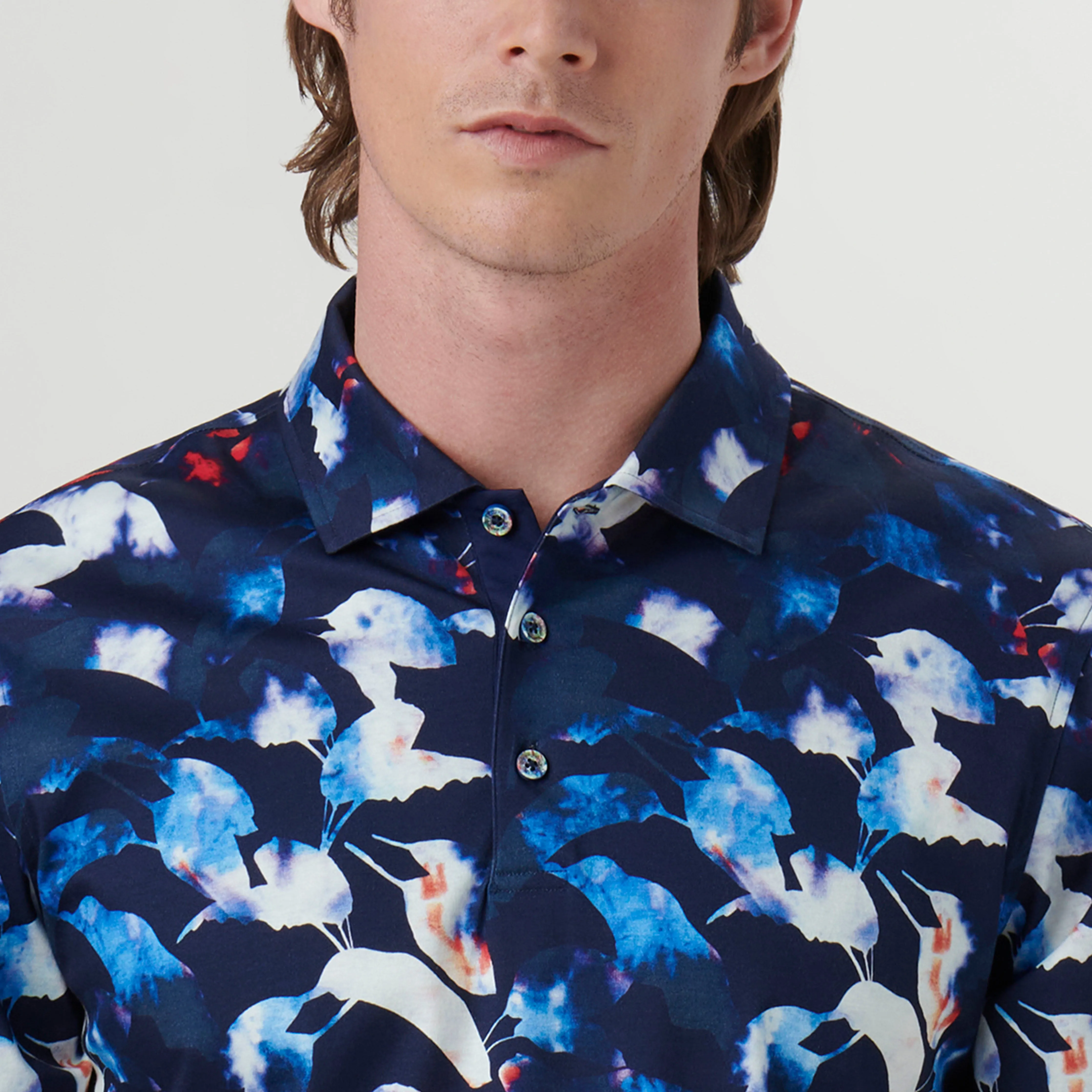 Hendrix Abstract Print Polo Shirt