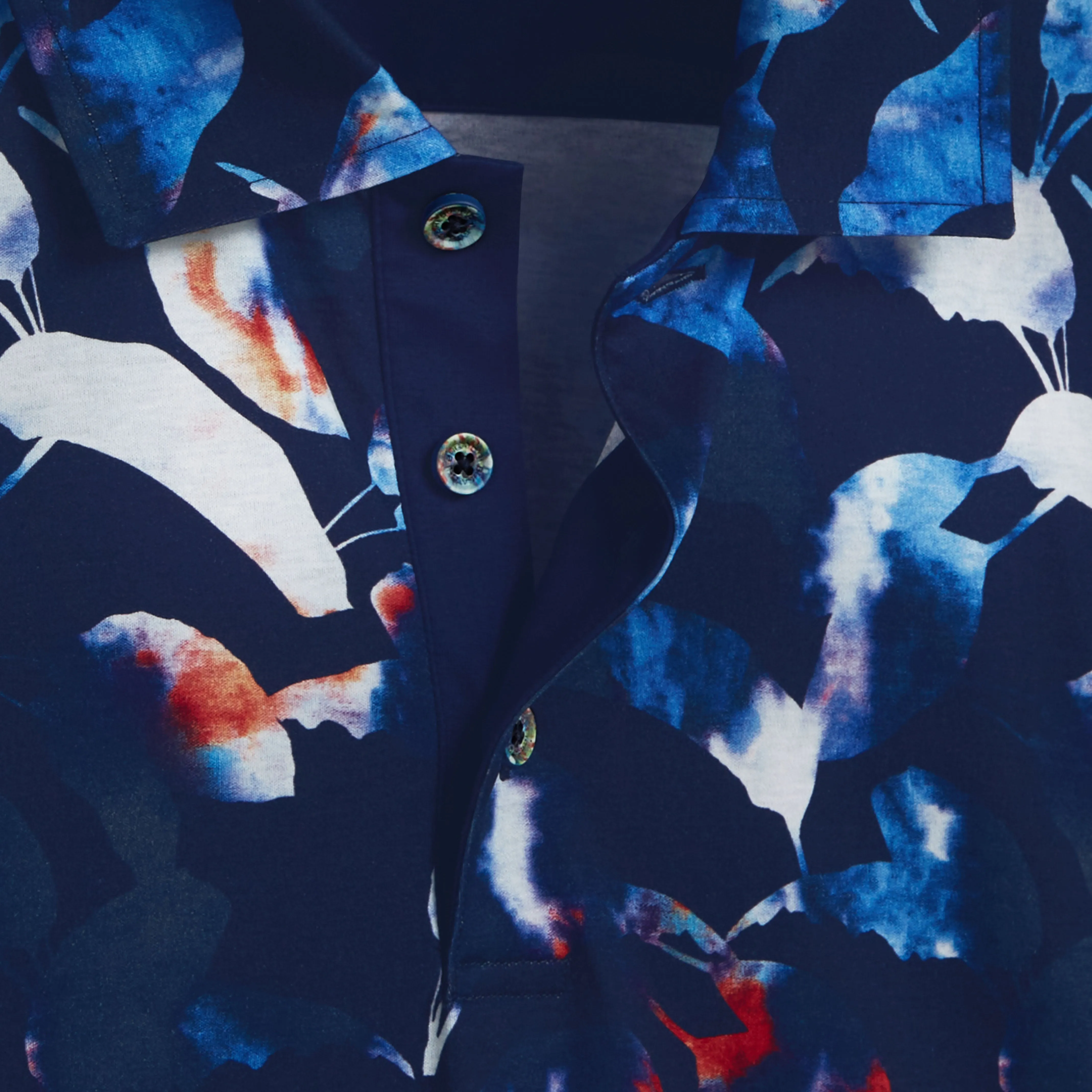 Hendrix Abstract Print Polo Shirt