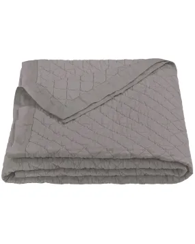 HiEnd Accents Diamond Pattern Grey Linen King Quilt