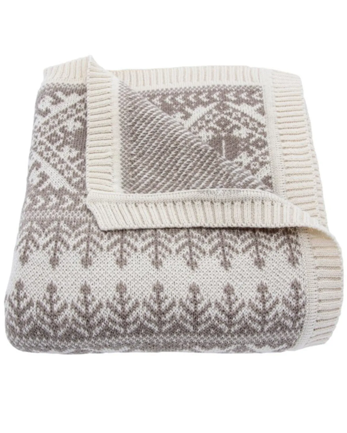 HiEnd Accents Fair Isle Knit Throw Blanket