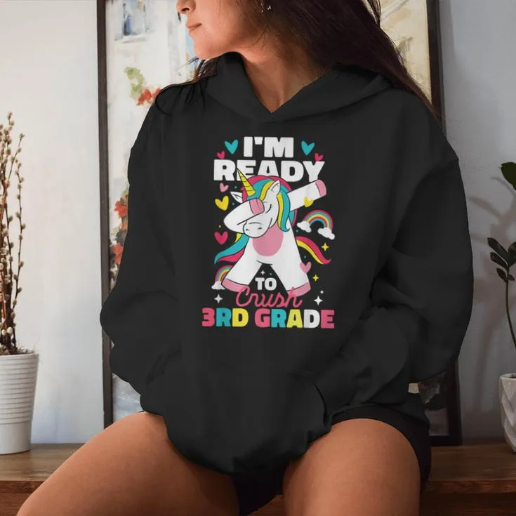 I'm Ready To Crush 3Rd Grade First Day Of School Girls Women Hoodie