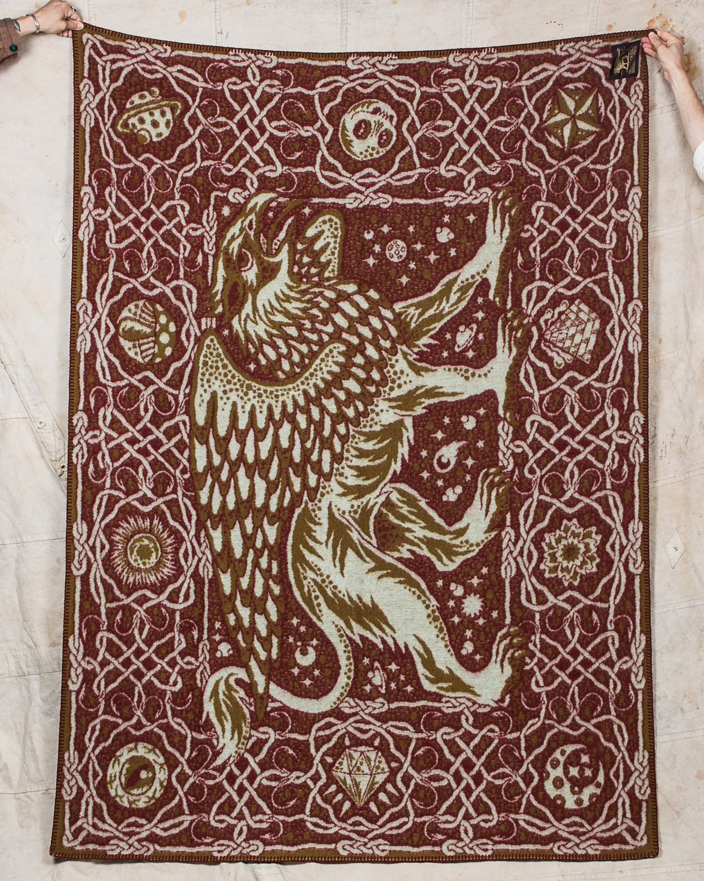 Indigofera Gryphon Token Wool Blanket