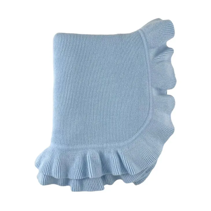 jersey knit ruffle blanket